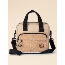 Baby bag, size 9x22x24.5 cm, beige color