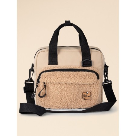 Baby bag, size 9x22x24.5 cm, beige color