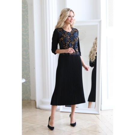 Women's dress, size 42, black color-2