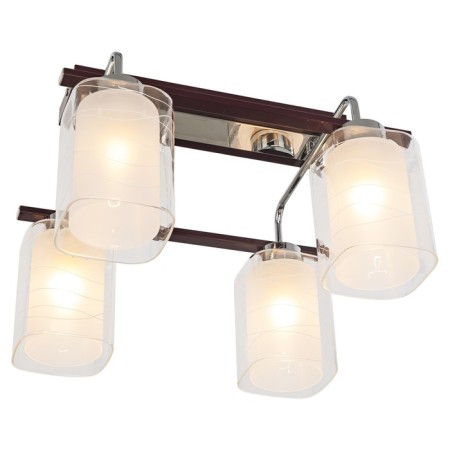 Lamp Ceiling Economy light 050J/4CR+Br WT, 4x60W, E27, 29x37x39 cm, brown color-1