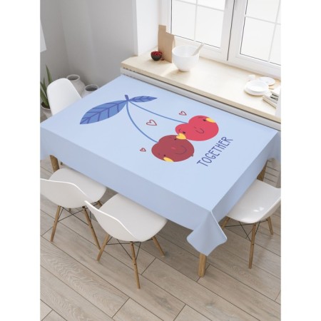 The tablecloth on the table “Vishinki together”, rectangular, oxford, size 145x180 cm