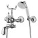LEMARK VILLA LM4812C bathtub mixer, single -leaf, pour 230 mm, watering can, white