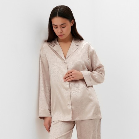 Female pajamas (shirt, trousers) KAFTAN "Leopard", coffee, size 44-46-1