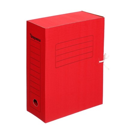 Archival folder with A4 Calligrata ties, 100 mm, micro -frong cardboard, up to 900 sheets, red-1