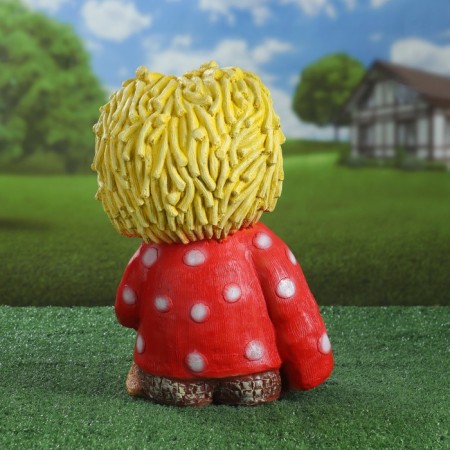Garden figure "Brownie with a cat" 39cm-2
