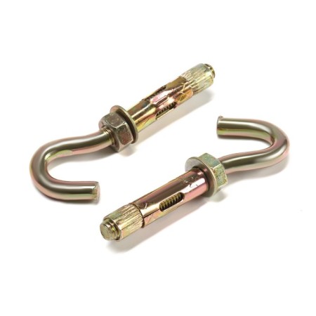 Anchor bolt, with a hook, galvanized, 10x50 mm, 55 pcs