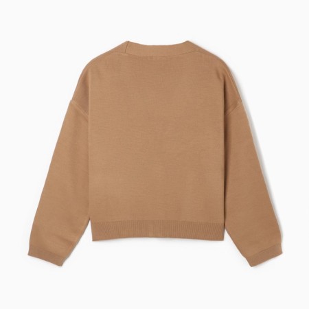 Cardigan female, brown color, size One size (42-46)-4