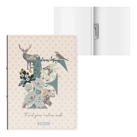 Folder with a side clamp plastic Erichkrause® Natural Life, A4, 4pcs.