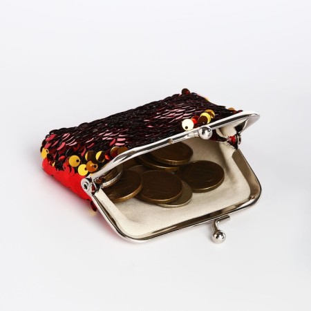 Wallet on the farmar, red/gold color-5