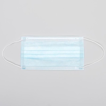 Medical mask, three -layer, 50 pieces in the package, blue