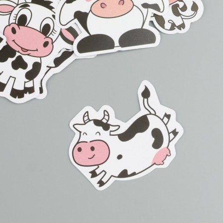 Plastic stickers "cow" set 60 pcs 10x12 cm-1