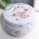 Casket Metal Circle "Unicorn and Rainbow" convex pattern 5x7.5x7.5 cm