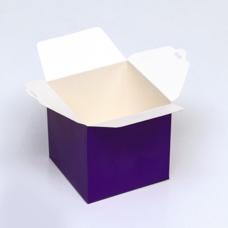 The box is folding, square, purple, 8 x 8 x 8 cm,-3