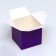 The box is folding, square, purple, 8 x 8 x 8 cm,