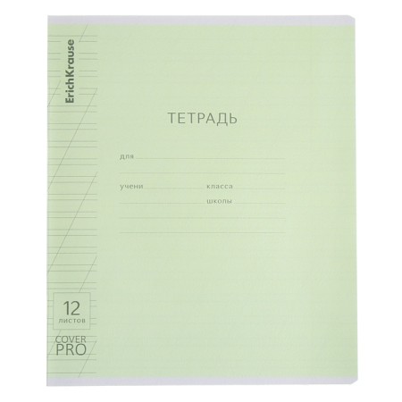 Notebook 12 sheets in the slanting line of Erichkrause CoverPro classic, plastic cover, offset block, mix-5