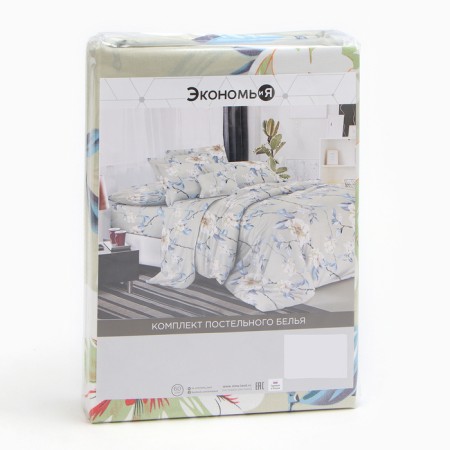 Bed linen 1.5sp saings and I Flower, 143x215cm, 145x214cm, 50x70cm-1pc, microfiber, 60g/m2-6