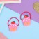 Hair gum "Baby" (set 2 pcs) cake, pink