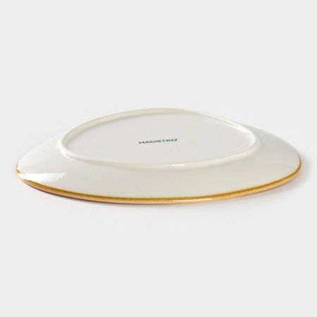 Porcelain dish for feeding Magistro "Cerera", 18 × 15.6 cm, color orange color-2