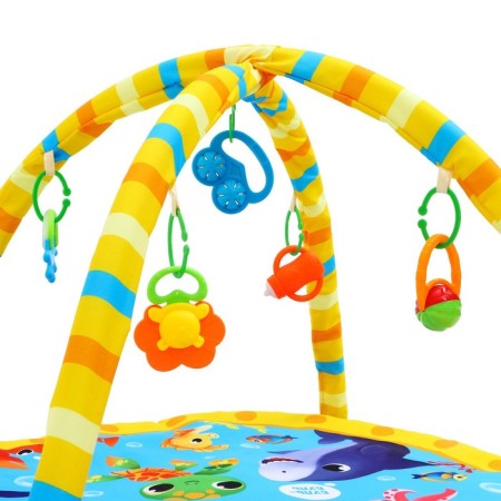 Developing rug with arcs "Sea Animals", 85x85 cm, Baby Me-10