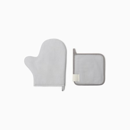 Set of kitchen. Ethel Home col. Light gray, mittens-seizure 18x29 cm, birch 19x19 cm,-2