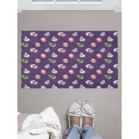 Fully rug in the hallway "Toy to the Christmas tree", size 45x75 cm