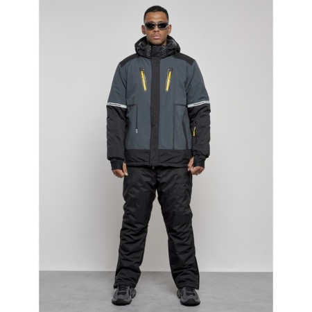Male winter ski costume, size 48, dark gray color