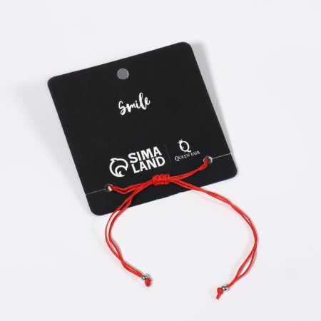 Bracelet-reinforcing “Red thread” YOUR DAILY LIFE heart, white color in silver, 7 cm-1
