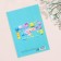 Folder for birth certificate "for a boy" Blue background, A5