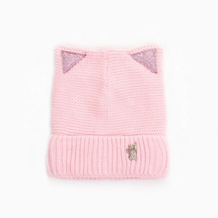 Hat for girls, pink color, size 52-54