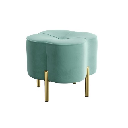 Country Pouffer, 505x505x415, Velur Ultra Mint