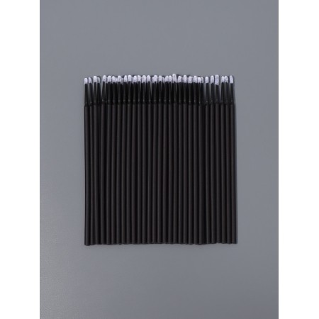 Micro -shoes for extensing and laminating eyelashes, set - 50 pcs, 9.5 cm, black color-1