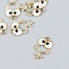 Decor for creativity metal, enamel, rhinestones 