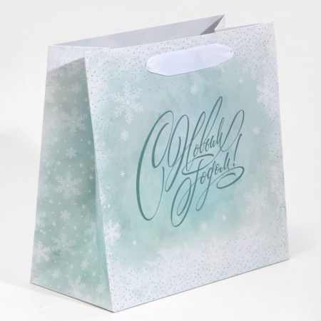 Laminated square "Blizzard", 22 x 22 x 11 cm, New Year-1