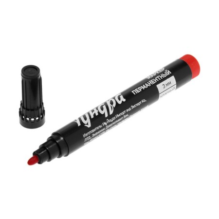 Building tundra marker, permanent, red, line width 3 mm-2
