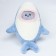 Skill of a soft toy "Cat" in a shark costume, 48 cm, color gray color