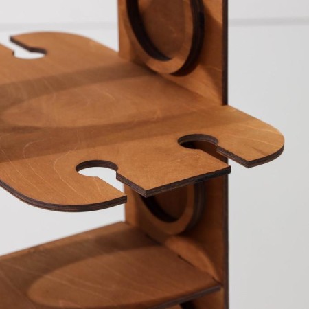 A minibar stand for 3 bottles and 4 glasses, 35 × 23 × 48 cm-3