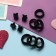 Hair Set "Zeadnitsa" (12 elastic bands 2 cm, 4 crab) ears, black
