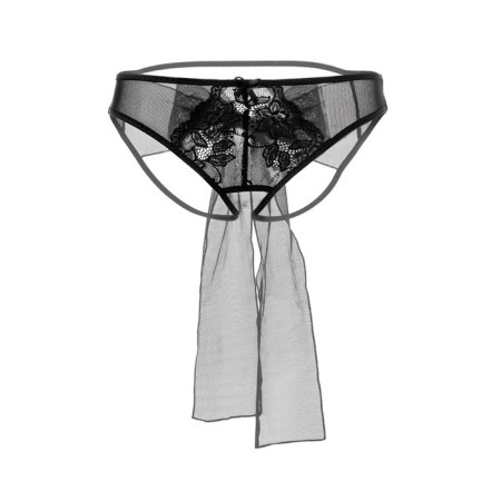 Erotic panties with a bow of Erolata Mia, black (42-44)-7