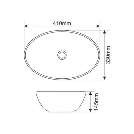 Comforty 7138BW sink, invoice, black/white color-1