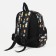 Baby backpack on lightning, external pocket, black color