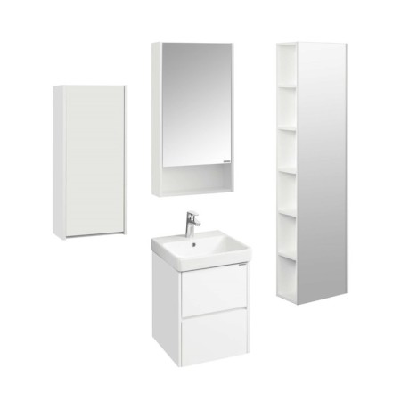 Aquaton Skandi Carder Mirror, 45 cm, white color-2