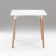 Table on wooden legs Hy-T03, white, size 80x80x74 cm