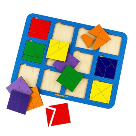 Frame-lodges "Squares", fractions, 12 pcs., No. 2, mix-2