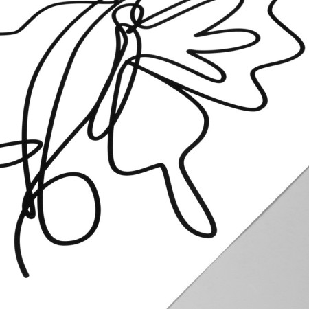Sticker Plastic Interior Black "Abstraction. Girl with a butterfly on her head" 40x60 cm-2