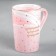 Ceramic mug "#SUPER MOM", 350 ml, pink marble color