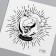 Tattoo on the body Black "Esoteric. Magic ball" 6x6 cm