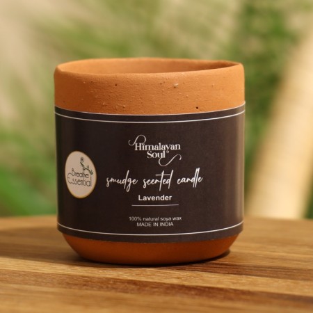 Aromatic candle in a jar of 70 g, soy wax, lavender-3