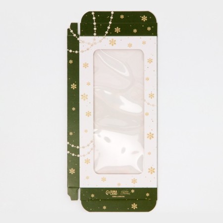 Golden chic chocolate box, with a window, 17.3 x 8.8 x 1.5 cm, New Year-5