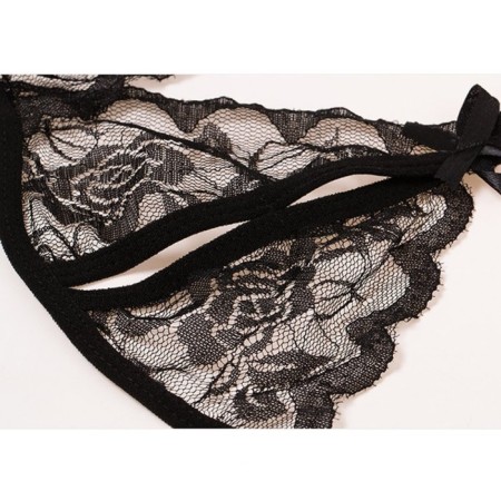 Erotic set of lace linen, OS size, black-6