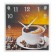 Wall clock: kitchen, "coffee", silent, 25 x 25 cm